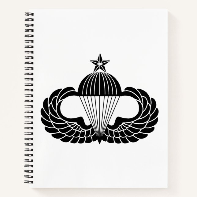 Parachutist badge, Senior Notebook (Front)