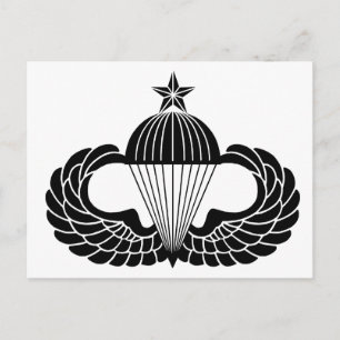 Parachutist badge, Senior Postcard