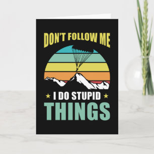 Parachutist Parachute Card