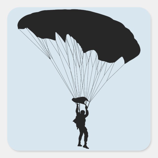 Parachutist Square Sticker (Front)