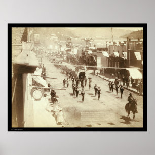 Parade Celebrating Deadwood Gold Silver SD 1888 Poster