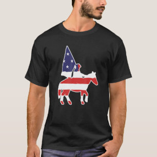 Parade Horse Rodeo Man on Parade Horse Flag T-Shirt