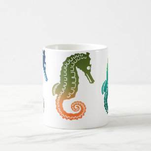 Parade of Tropical Seahorses Coffee Mug