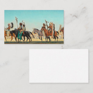 Parade of Warriors by Maynard Dixon Business Card