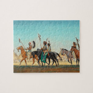 Parade of Warriors by Maynard Dixon Jigsaw Puzzle