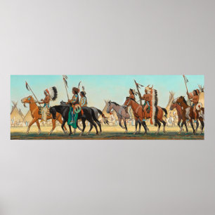 Parade of Warriors by Maynard Dixon Poster