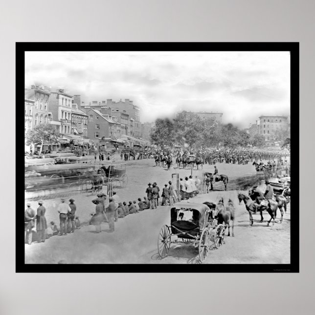 Parade on Pennsylvania Avenue, Washington, DC 1865 Poster (Front)