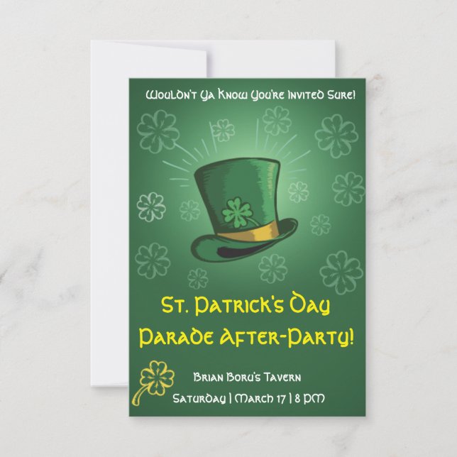 Parade Party! St. Patrick's Day Invitations (Front)