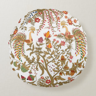 Paradiesvögel, Vögel Round Cushion