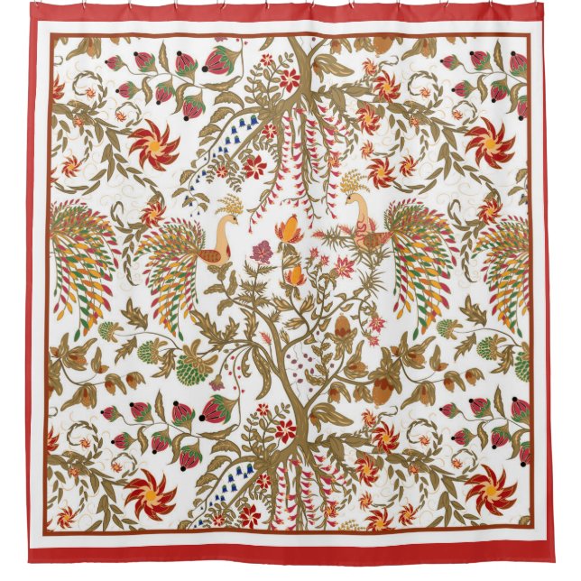 Paradiesvögel, Vögel Shower Curtain (Front)