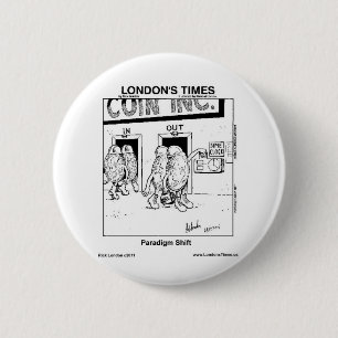 Paradigm Shift Funny Gifts Mugs Tees Cards Etc. 6 Cm Round Badge