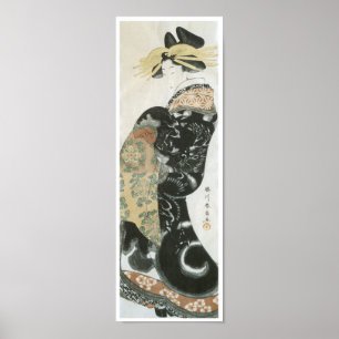 Parading Courtesan, Shunsen, 1810 Poster