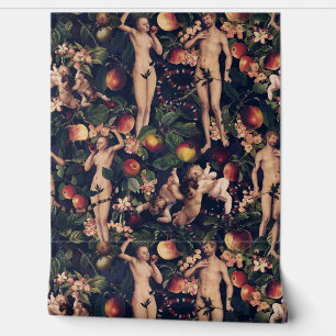 Paradise - Adam & Eve In Garden of Eden Wallpaper
