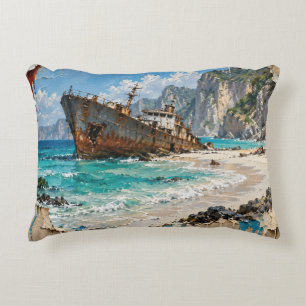 Paradise and Rust Decorative Cushion