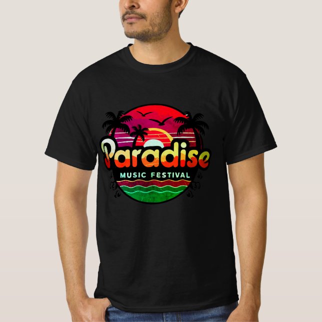 Paradise Beach Band: Tropical Vibes T-Shirt (Front)