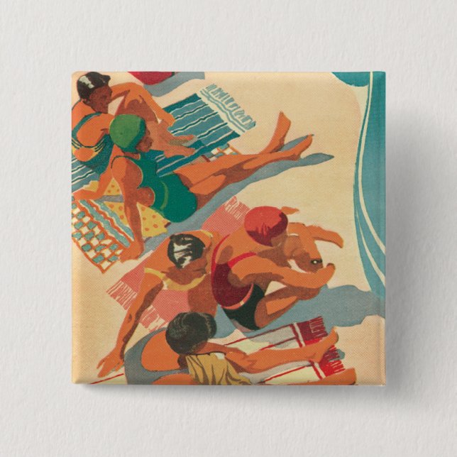 Paradise Beach Club 15 Cm Square Badge (Front)