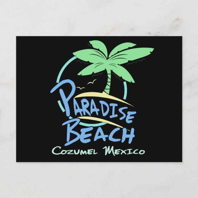 Paradise Beach Cozumel Mexico Cruise Vacation Postcard (Front)