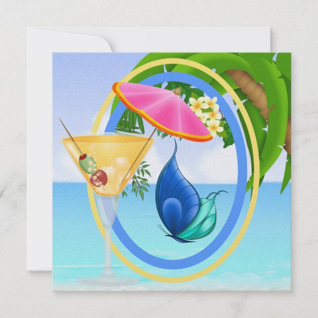 Paradise Beach Invitation (Front)