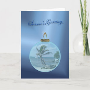 Paradise Beach Ornament Holiday Card