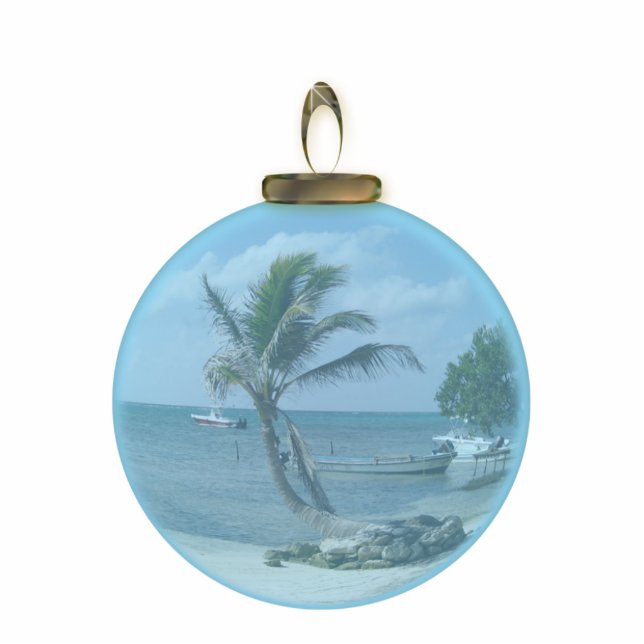 Paradise Beach Ornament Photo Sculpture Decoration (Front)
