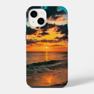 Paradise beach sunset cell phone iPhone case cover