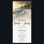 Paradise Beach Sunset Coastal Wedding Program Programme<br><div class="desc">Custom Wedding program. Matching items are available,  check out the entire collection.
Customise this for your Wedding or special event.</div>