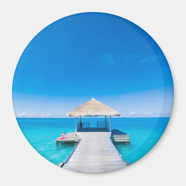 Paradise Beach | Tropical Resort, Maldives Magnet (Front)
