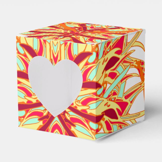 Paradise Bird Orchid Favour Box (Front Side)