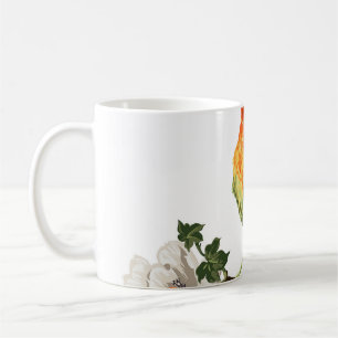 Paradise Birds: Exotic Floral Background Coffee Mug
