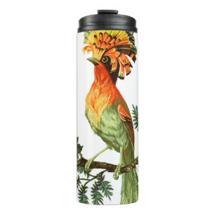 Paradise Birds: Exotic Floral Background Thermal Tumbler