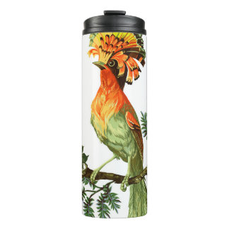 Paradise Birds: Exotic Floral Background Thermal Tumbler