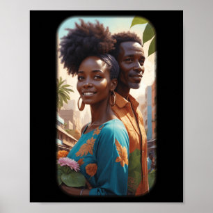 Paradise Black Love S Series Sticker1 Poster