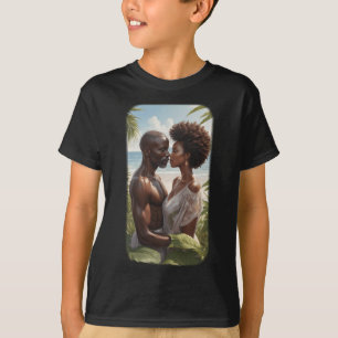 Paradise Black Love S Series Sticker4 T-Shirt