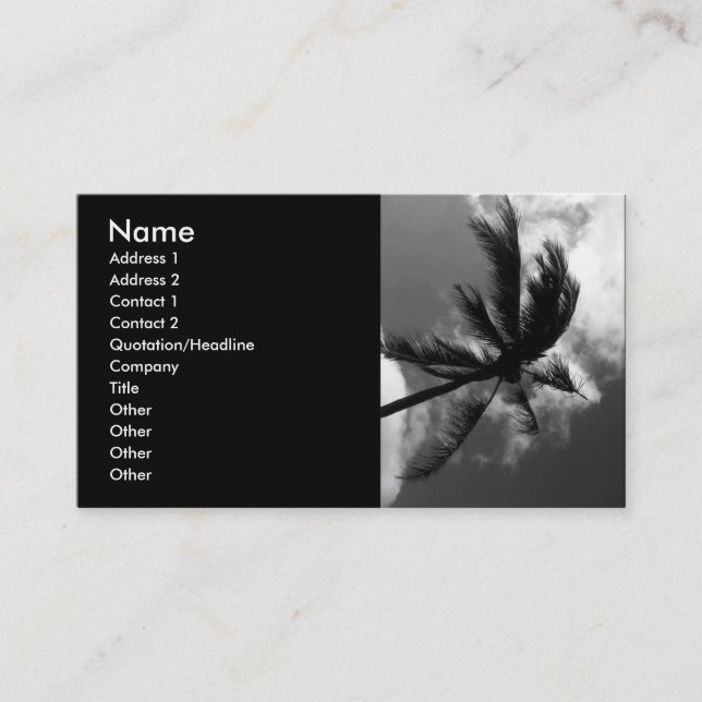 Paradise Business Card (Front)