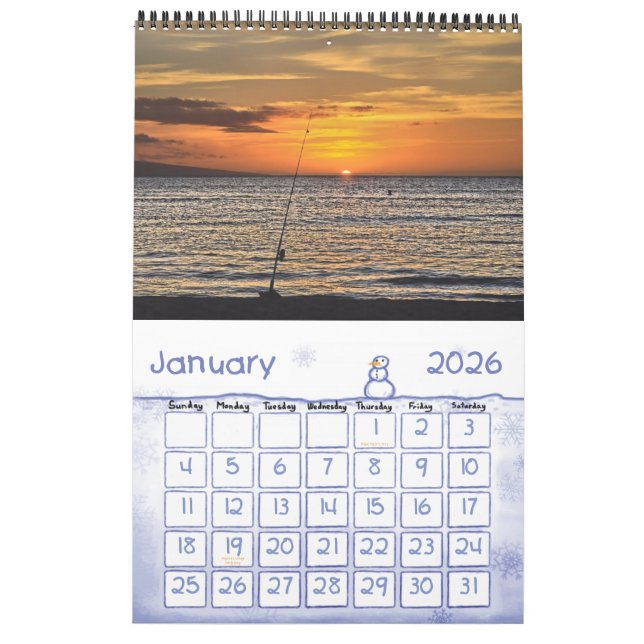Paradise Calendar (Jan 2026)