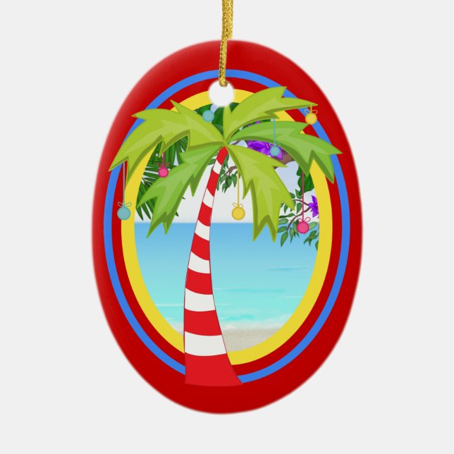 Paradise Christmas Tree Ceramic Tree Decoration (Front)