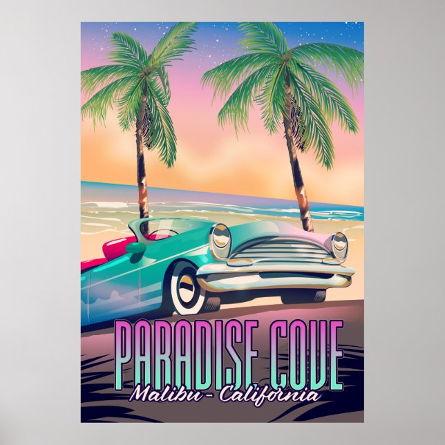 Paradise Cove,Malibu,California travel poster (Front)