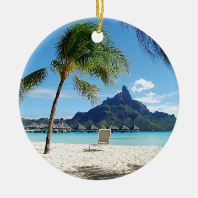 Paradise Does Exist Ceramic Tree Decoration (Front)