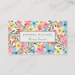 Paradise Floral Print Business Card