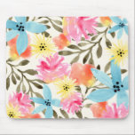 Paradise Floral Print Mouse Mat<br><div class="desc">Hand painted tropical floral design by Shelby Allison.</div>