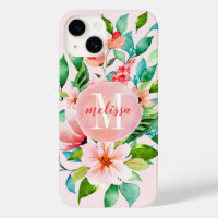 Paradise Floral Watercolor Monogram