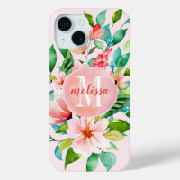Paradise Floral Watercolor Monogram
