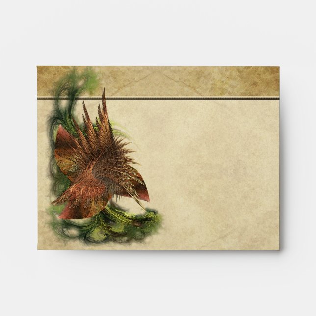 Paradise Flower Fractal Note Envelopes (Front)