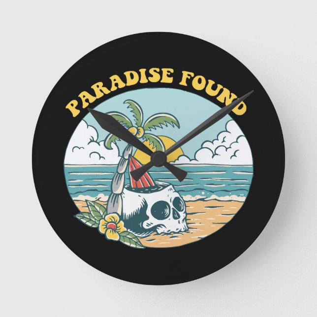 PARADISE FOUND ROUND CLOCK (Front)