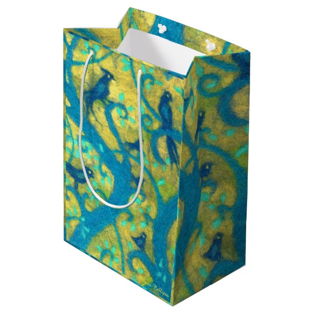 Paradise garden medium gift bag (Back Angled)