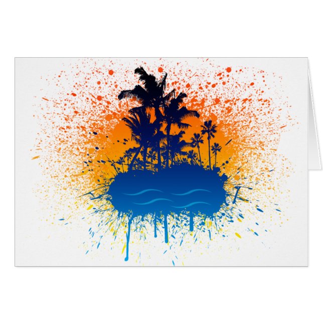 Paradise Graffiti Island - Paint Splatter Beach (Front Horizontal)