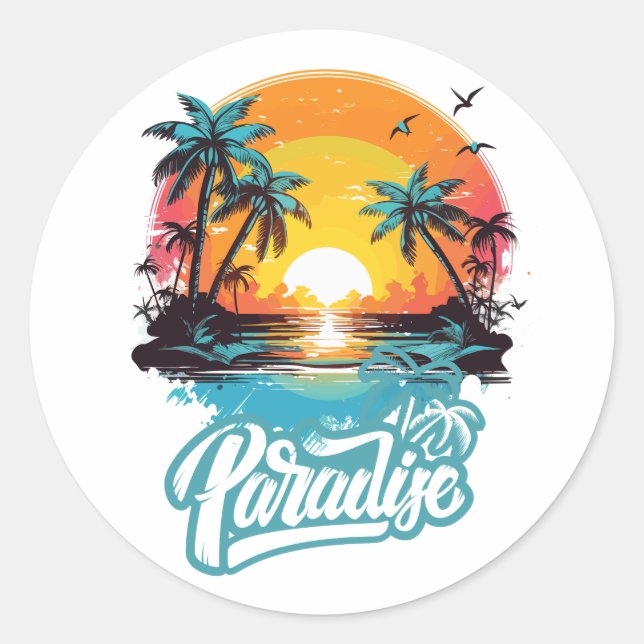 Paradise Hawaii Sticker (Front)