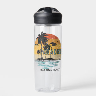 Paradise Is A Nice Place Water Bottle
