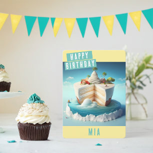 Paradise island Birthday Card