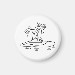 Paradise Island magnet, holiday magnet